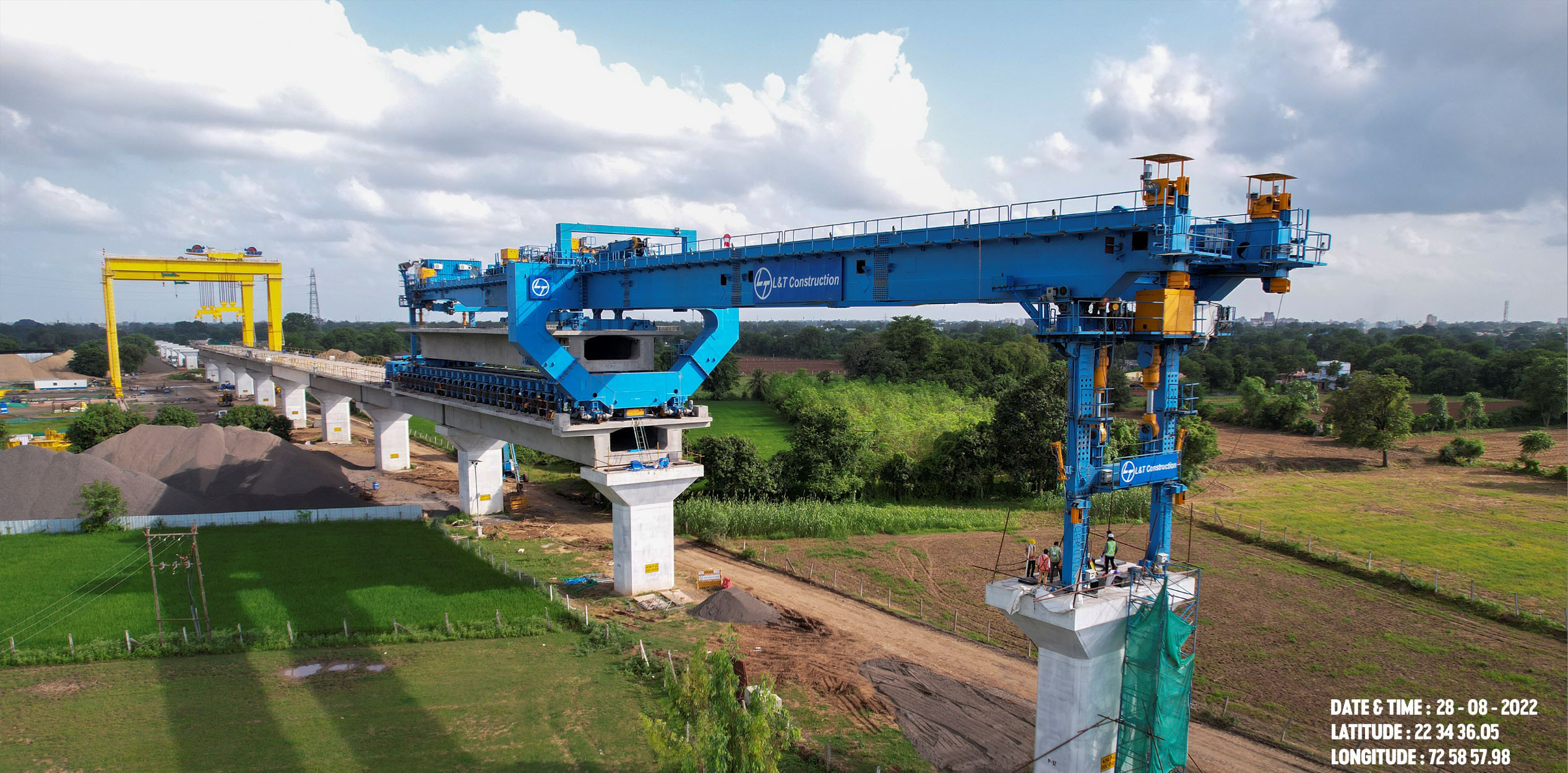 Full Span Girder Erection at Anand District, September 2022